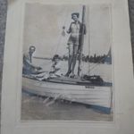 régi fotó vitorlás hajó régi fénykép család vitorláson 1930 as évek fotó Balaton Velencei tó ? fotó