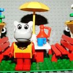 Lego 3798 Anna Víziló kerti pavilonja. Klasszikus Fabuland állatos legó játék készlet, 1988-ból. fotó