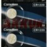 Lithium gombelem Camelion CR1220 5db/csom. pl. órákhoz, LED gyertyákhoz, autókulcshoz fotó