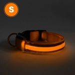 LED-es nyakörv - akkumulátoros - S méret - narancs fotó