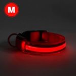LED-es nyakörv - akkumulátoros - M méret - piros fotó