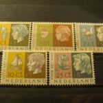 Holland postatiszta** sor 1953 kat.ár 18 euro, foltok fotó