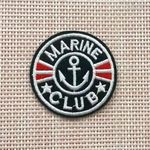 Ruhára vasalható Marine Club tengerész vitorlás folt rávasaló felvarró 52 mm fotó