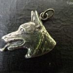 Ezüst németjuhász kutya medál fotó