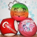 Labda csomag Beach Ball szivárvány színű röplabda +futball és pónis fotó