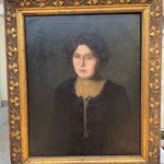 Barabás Miklós(1810-1898): Ismeretlen fekete ruhás hölgy képe fotó