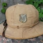 II. világháborús német Afrikakorps trópusi sisak kalap gyártójeles 1941 es 1 ft nincs minár fotó