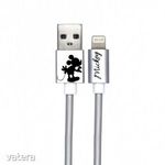 USB kábel Disney - Mickey Apple USB - Lightning (8Pin) 1 méter ezüst fotó