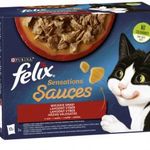 FELIX SENSATIONS SAUCES Házias válogatás szószban nedves macskaeledel 12x85g fotó
