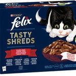 Felix Shreds Házias Válogatás teljes értékű állateledel felnőtt macskáknak szószban 12 x 80 g fotó