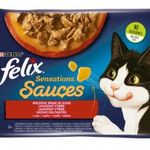 FELIX SENSATIONS SAUCES Házias válogatás szószban nedves macskaeledel 4x85g fotó