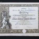 Zellerin M (Mátyás) -féle Gyári Részvénytársaság részvény 200 korona 1893 fotó