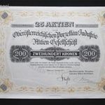 Felső-Ausztriai Porcelán-Ipar részvény 25x200 korona 1922 - Bécs (AUT) fotó