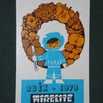 Kártyanaptár, Mirelite fagyasztott élelmiszer, grafikai rajzos, reklám baba, figura, 1979. , Q, fotó