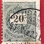 1899. Krajcáros 20 kr 2.állás (3.000.- még 2020-as ár)jobb oldalon fogazatlan, utólag ollóval levágva fotó