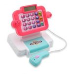 Játék pénztárgép, pénzzel és bankkártyával - rózsaszín fotó