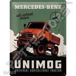 Retró Fém Tábla - Mercedes-Benz Unimog Dombornyomott fotó