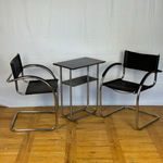 Bauhaus jellegű krómvázas szék (2db) fotó