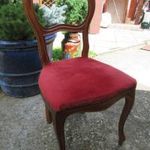 1 db.chippendale elegáns szék , étkezőszék bordó szövettel fotó