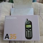 Siemens A35 retro mobiltelefon dobozában, akku hibás fotó