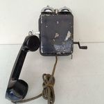 Antik fali kurblis telefon készülék staro&zcaron;itný telefón 341 8875 fotó