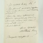 Wittmann Ferenc fizikus kézzel írt levele Angyal Dávid történészhez. Budapest. 1909. febr. 12. fotó