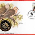 1992.Mauritius , 30 éves a WWF emlékérmes boríték- galamb ( CuNi) fotó