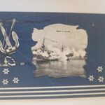 1916 I.VH "Tengerész Üdvözlőlap csatajelenettel" POLA BÉLYEGZŐVEL képeslap RITKA! fotó