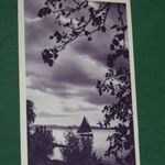 Képeslap, Balaton szürkület, vitorlás fotó