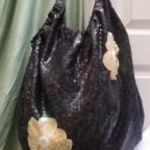 V 93 alkalmi női táska fekete flitteres fotó