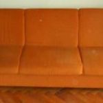 Retro plüss ülőgarnitúra, heverővé nyitható ágyneműtartós kanapé + 2 fotel fotó