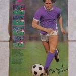 Törőcsik András dupla oldalas foci poszter 1977 Képes Sport világ melléklet Újpesti Dózsa UTE lilák fotó