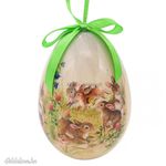 Húsvéti tojás - Barna nyuszik 10, 5 cm fotó