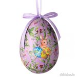 Húsvéti dekoratív tojás - kisnyuszi tojásokkal 10 cm fotó