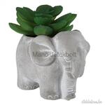 Dekoratív elefánt edény művirággal 8x5x7.5cm fotó