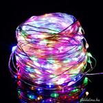 LED karácsonyi izzó égő RGB USB hangulatfény 10m 100LED fotó