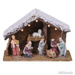 Karácsonyi Betlehem 5 LED-del 26x10, 5x18 cm - 7 figurával fotó