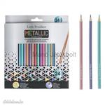 Metál színű ceruza készlet - 24 db fotó