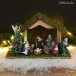 Karácsonyi betlehem Led-es 32x13x21 cm fotó