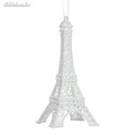 Karácsonyfa dísz Eiffel-torony fehér csillogással 6.7x15cm fotó