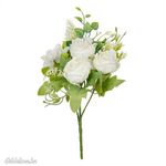 Dekoratív csokor fehér virágokkal 30cm fotó
