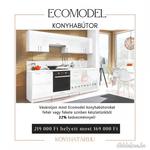 Ecomodel Bővíthető konyhabútor - magasfényű - fehér, 240 cm fotó