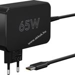 65W USB-C, Power Delivery töltő, Fekete, 1.8m fotó