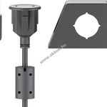USB 2.0 hosszabbítókábel rögzítő konzollal, fekete színben 1, 2m fotó