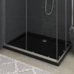 vidaXL téglalap alakú fekete ABS zuhanytálca 70 x 100 cm fotó