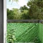 vidaXL zöld növénymintás PVC kerti belátás elleni paraván 800x90 cm fotó