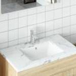 vidaXL fehér négyszögű kerámia fürdőszobai mosdókagyló 47, 5x35x19, 5 cm fotó