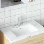 vidaXL fehér négyszögű kerámia fürdőszobai mosdókagyló 55, 5x40x18, 5 cm fotó