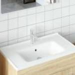 vidaXL fehér négyszögű kerámia fürdőszobai mosdókagyló 91, 5x48x19, 5 cm fotó