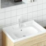 vidaXL fehér négyszögletű kerámia fürdőszobai mosdókagyló 61x48x23 cm fotó
